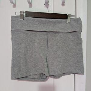 Gray Fold-Over Waist Shorts